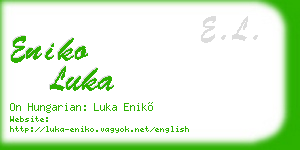 eniko luka business card